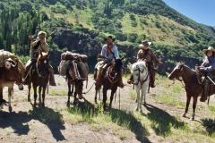 Darren Pfeifer, Steve Benbough, John VanPaepeghem, and Larry Walker on a ride into the Jarbidge Wilderness in NV